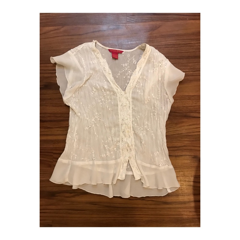 Beautiful white decorative blouse